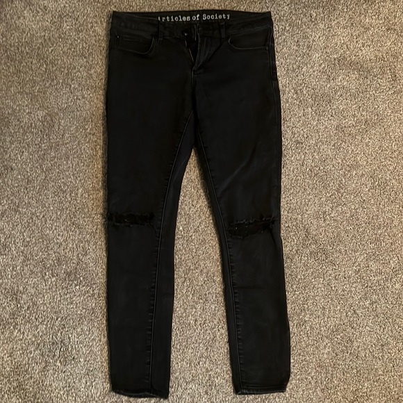 Articles of society black distressed skinny jeans - Picture 1 of 1